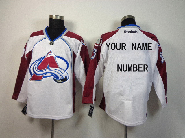 NHL Colorado Avalanche Customized White Jersey
